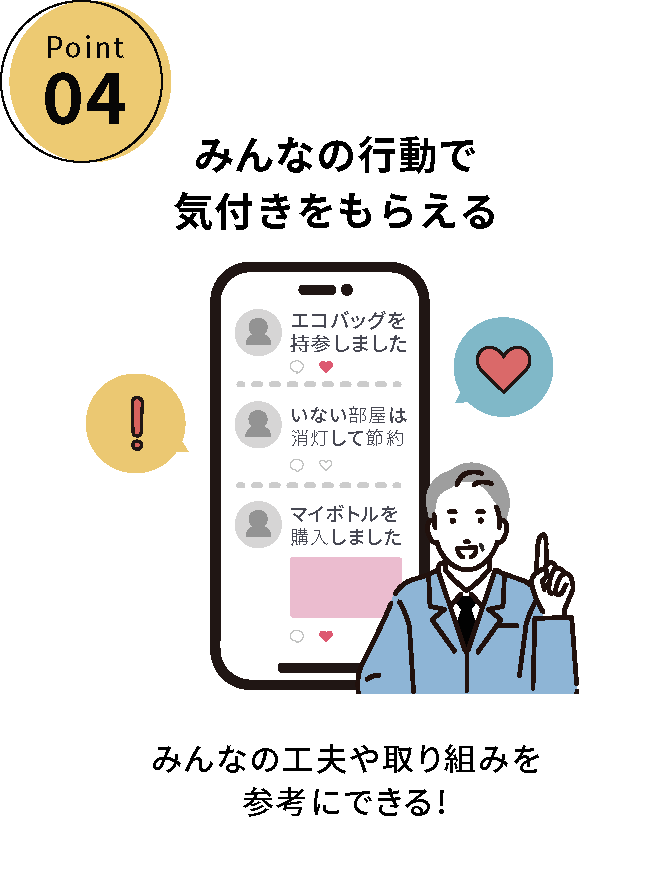 みんなの行動で気付きをもらえる