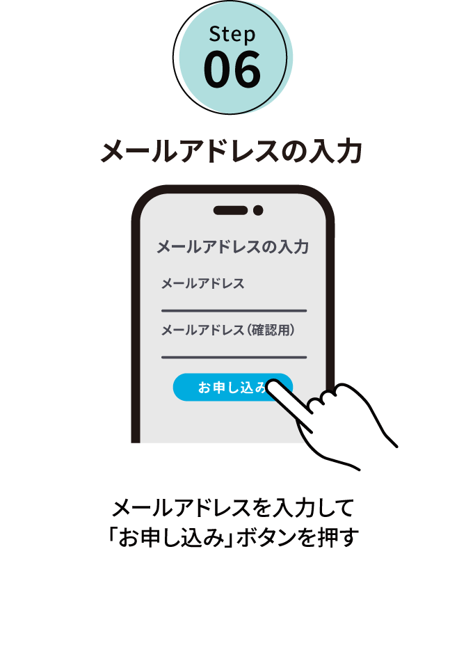 Step06:メールアドレスの入力