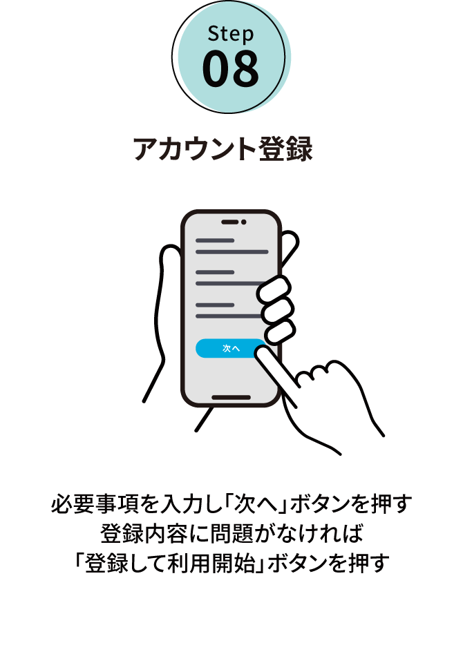 Step08:アカウント登録