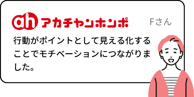 行動がポイントとして見える化することでモチベーションにつながりました。